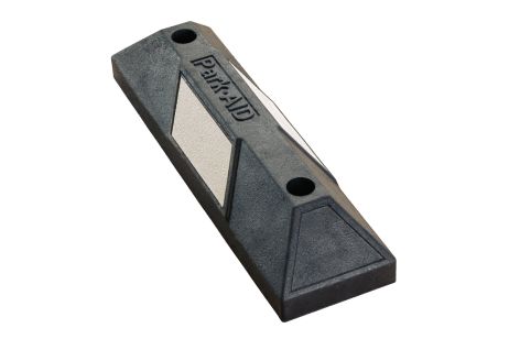 Parkplatzbegrenzung / Radstopp schwarz,  weiß reflektierend 