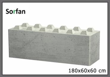 Beton Legostein 40 bis 80 cm Breite / 60 bis 180 cm Länge