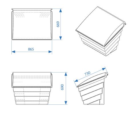 Sand und Salzbehälter 150L (Grün)
