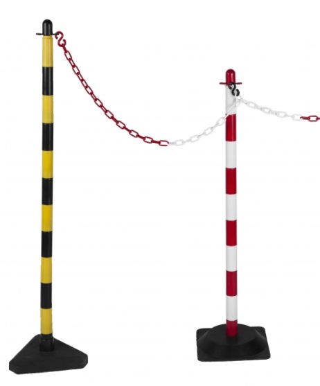 Kunststoffkette 8 mm, Gelb/Schwarz, 25 m Rolle