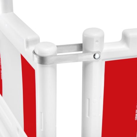 Schrankenzaun aus Kunststoff - Länge 2060 - ohne Füße