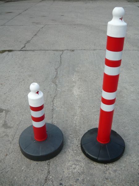 Absperrpfosten 650 mm, Gummi Sockel