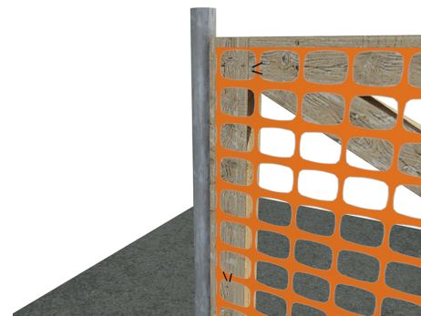 Oranger HDPE-Bauzaun 180 cm x 50 m