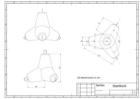 "Starblok" Betonsperre 134 cm