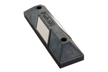 Parkplatzbegrenzung / Radstopp schwarz, weiß reflektierend