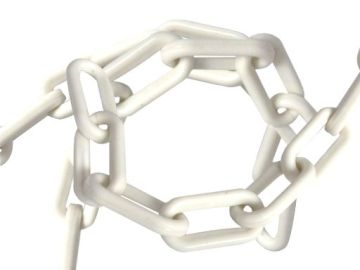 Kunststoffkette 6 mm, Weiß