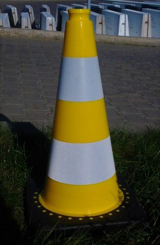 Leitkegel 500 mm aus PVC/REC, Gelb, reflektierend