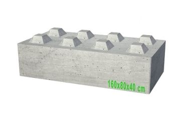 Beton Legostein 40 bis 80 cm Breite / 60 bis 180 cm Länge