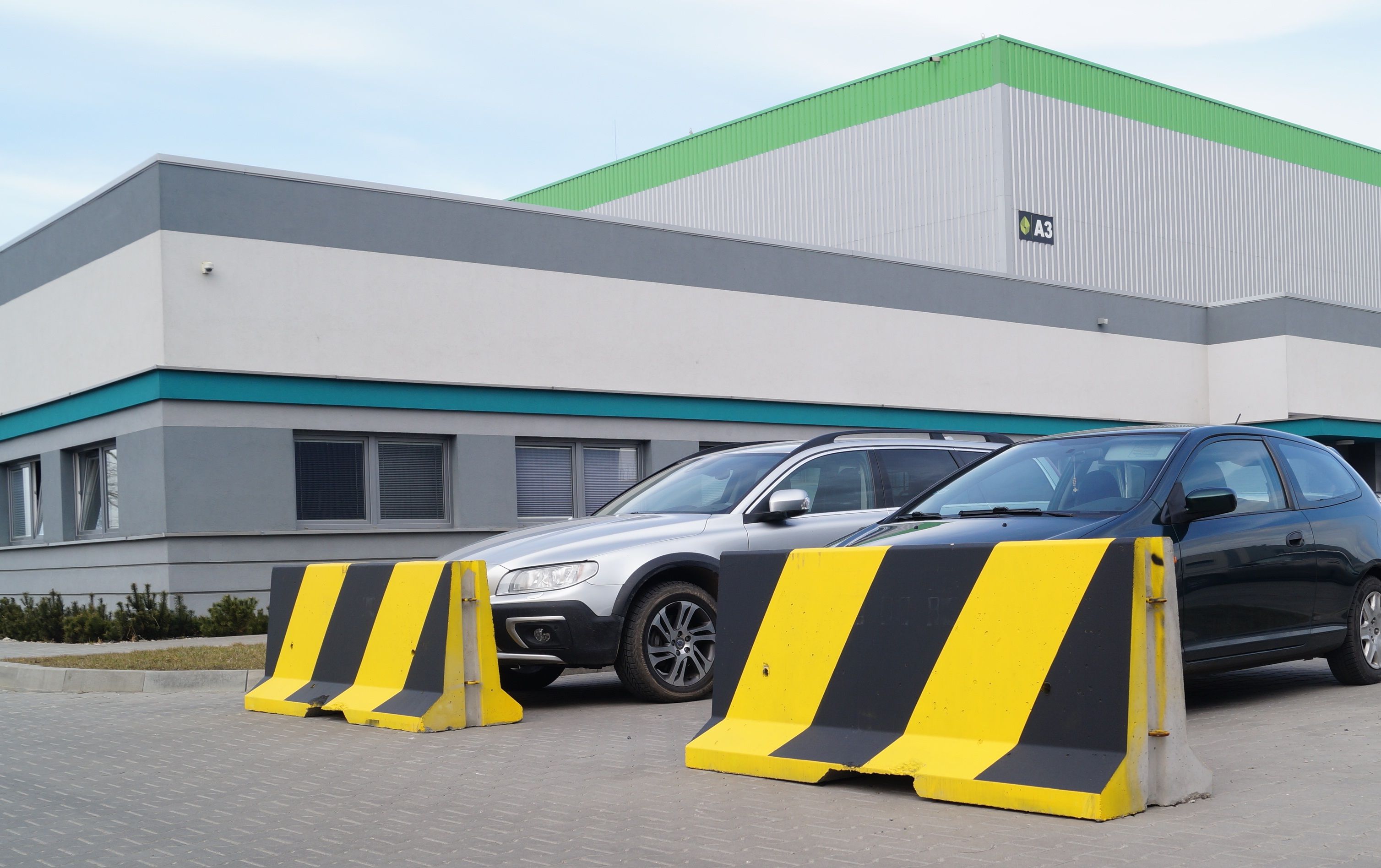 Betonschutzwand B35/45, Gelb/Schwarz