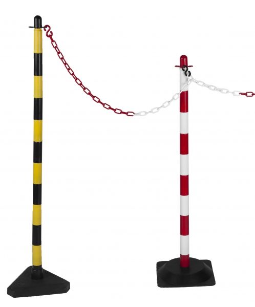 Kunststoffkette 8 mm, Gelb/Schwarz, 25 m Rolle