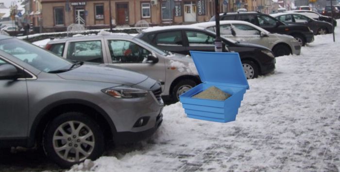 Salt- Streugutbehälter 70 L gelb