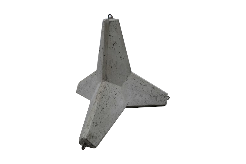 "Starblok" Betonsperre