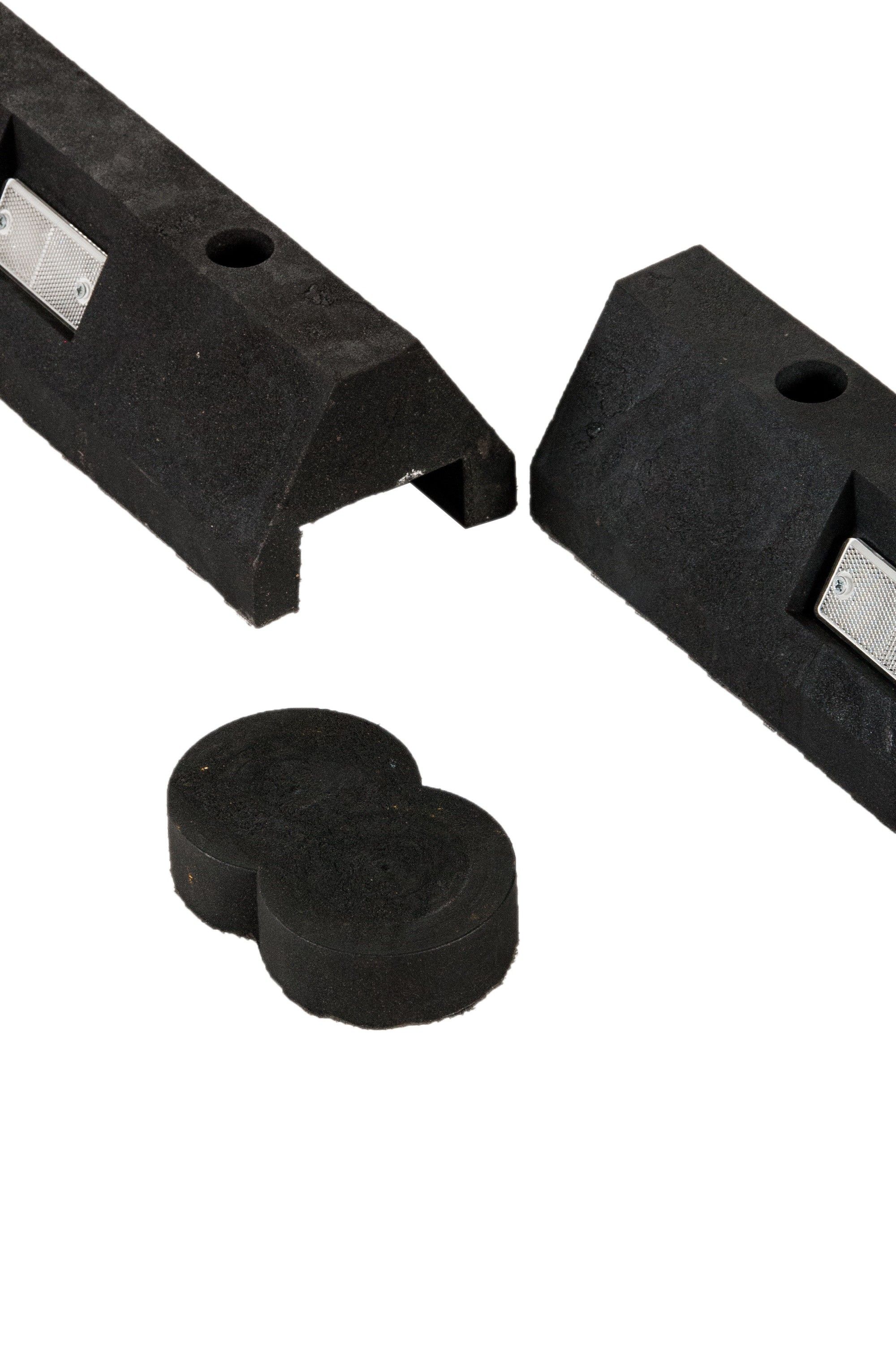 Parkplatzbegrenzung / Radstopp, 1750 x 145 x 120 mm, schwarz