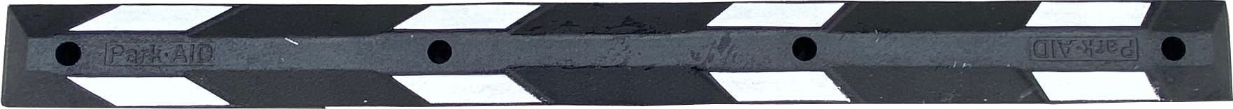 Parkplatzbegrenzung / Radstopp schwarz, weiß reflektierend