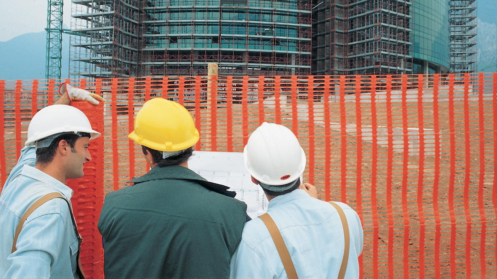 Oranger HDPE-Bauzaun 180 cm x 50 m