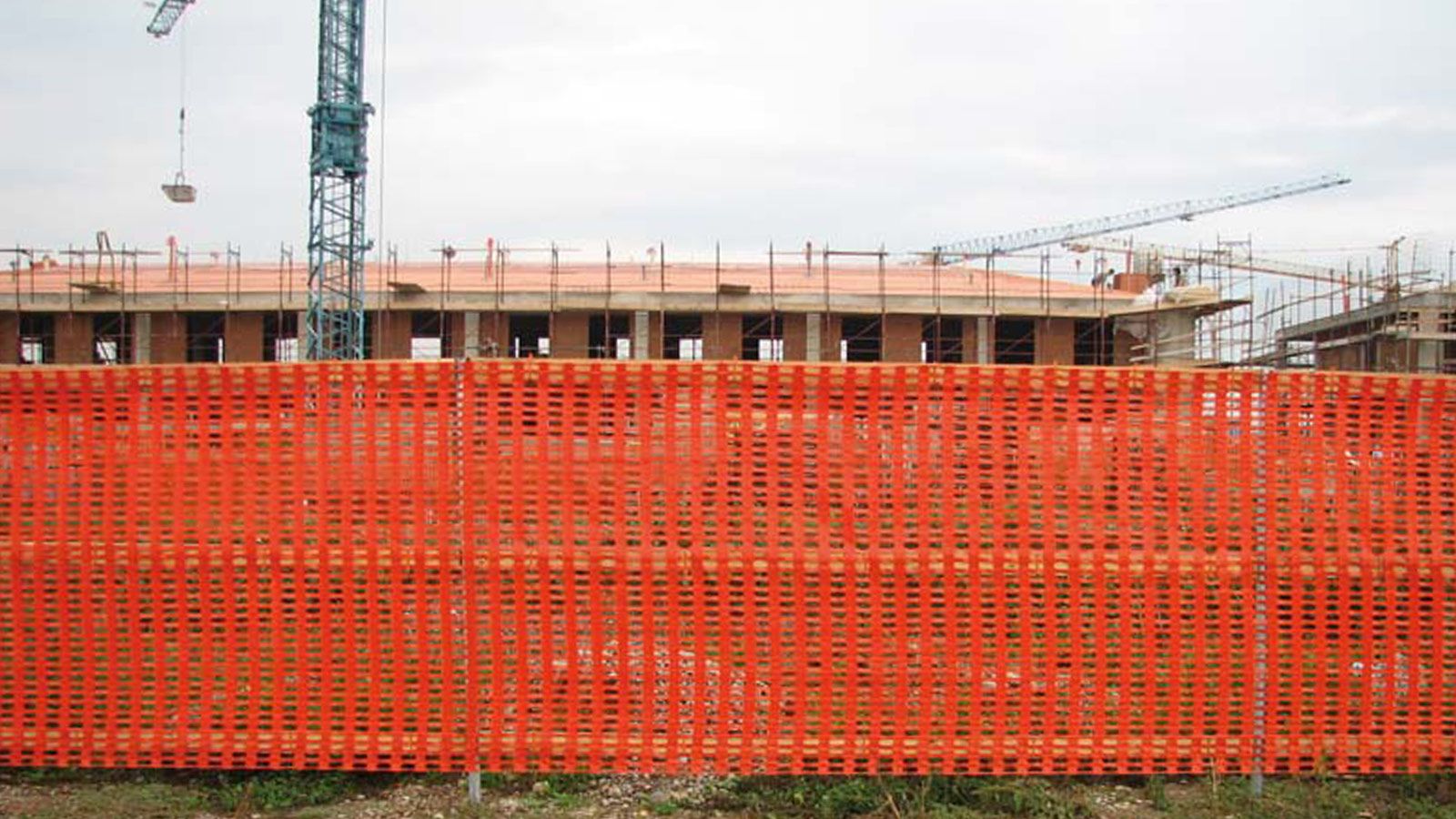 Oranger HDPE-Bauzaun 100 cm x 50 m