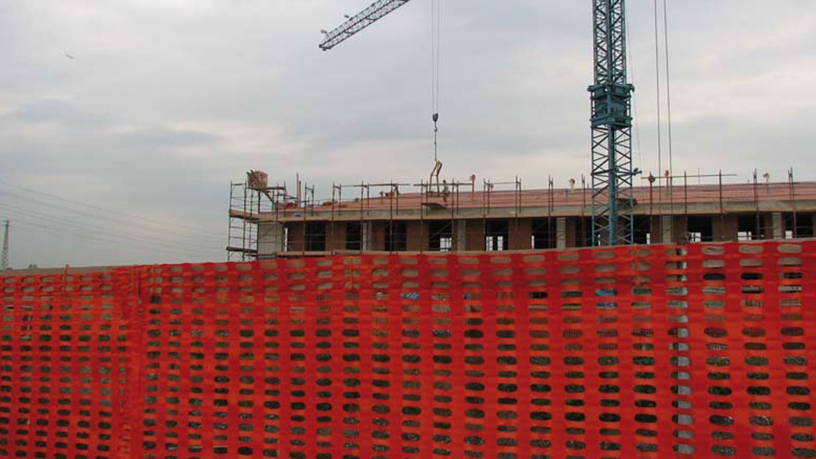 Oranger HDPE-Bauzaun 180 cm x 50 m