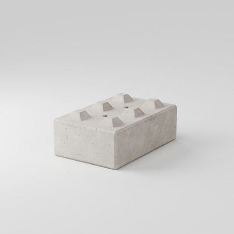 Concrete Lego Block 120x80x40