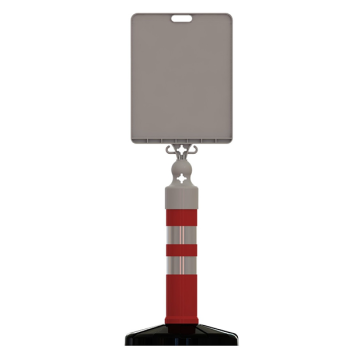 Barrier post 650 mm, rubber base