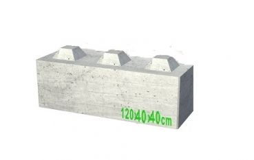 Concrete Lego Block 120x40x40
