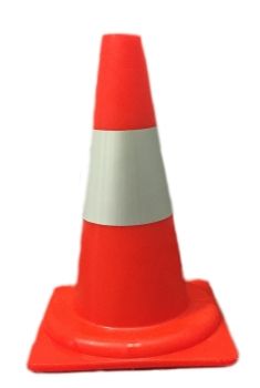 Traffic cone 340 mm PVC - Reflective