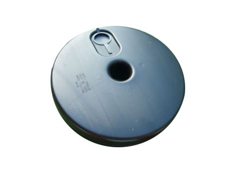 Chain post 900 mm, plastic base round, yellow / black