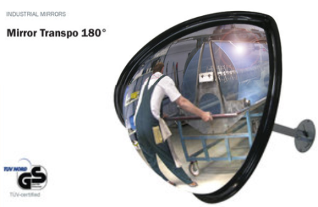 TRANSPO 180 ° / 45 cm wide-angle industrial mirror