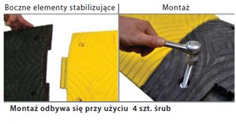 Speed Bump Slowly 7 middle element black 500x500x70mm