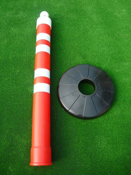Barrier post 1200 mm, rubber base