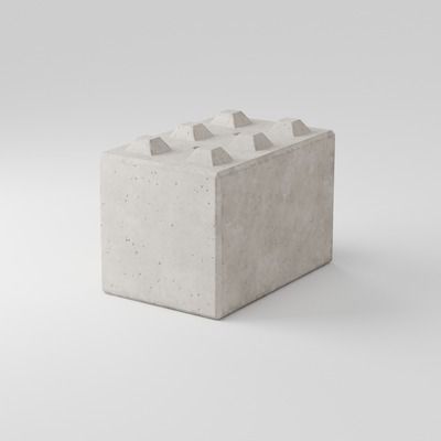 Concrete Lego Block 120x60x60