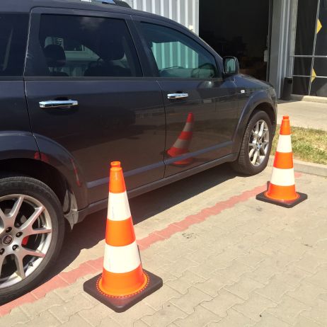 Traffic cone 500mm made of PE / REC reflective