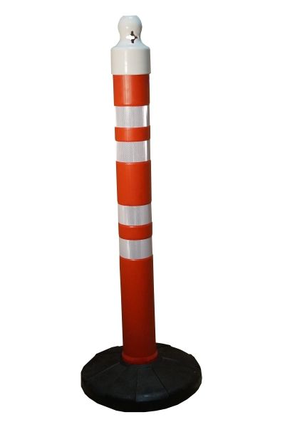 Barrier post 1200 mm, rubber base