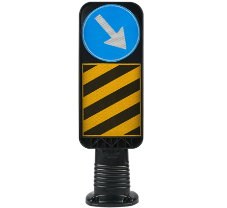 Flexible post 1000 mm, black, incl. Sign