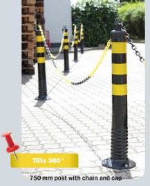 Flexible post 1000 mm white