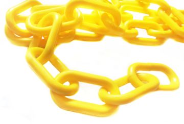 Plastic chain 6mm yellow