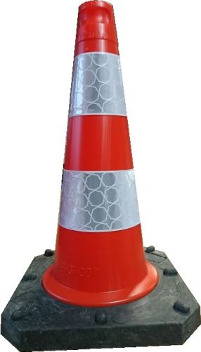Traffic cone 500mm made of PE / REC reflective