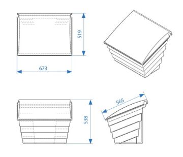 Sand and salt container 70 L (100 kg) green