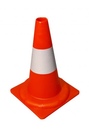 Cone 34 cm PVC R2 0.5 kg reflective