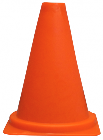 Traffic cone 30 cm PVC - no stripes