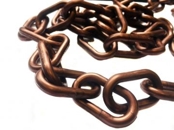 6 mm plastic chain - copper color