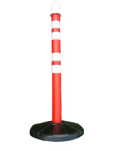 Słupek ostrzegawczy 100 cm x fi 6 cm - guma