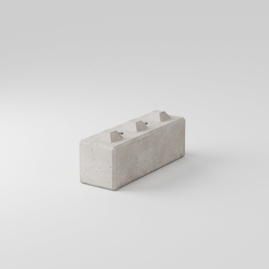 Concrete Lego Block 120x40x40