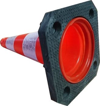 Traffic cone 500mm made of PE / REC reflective