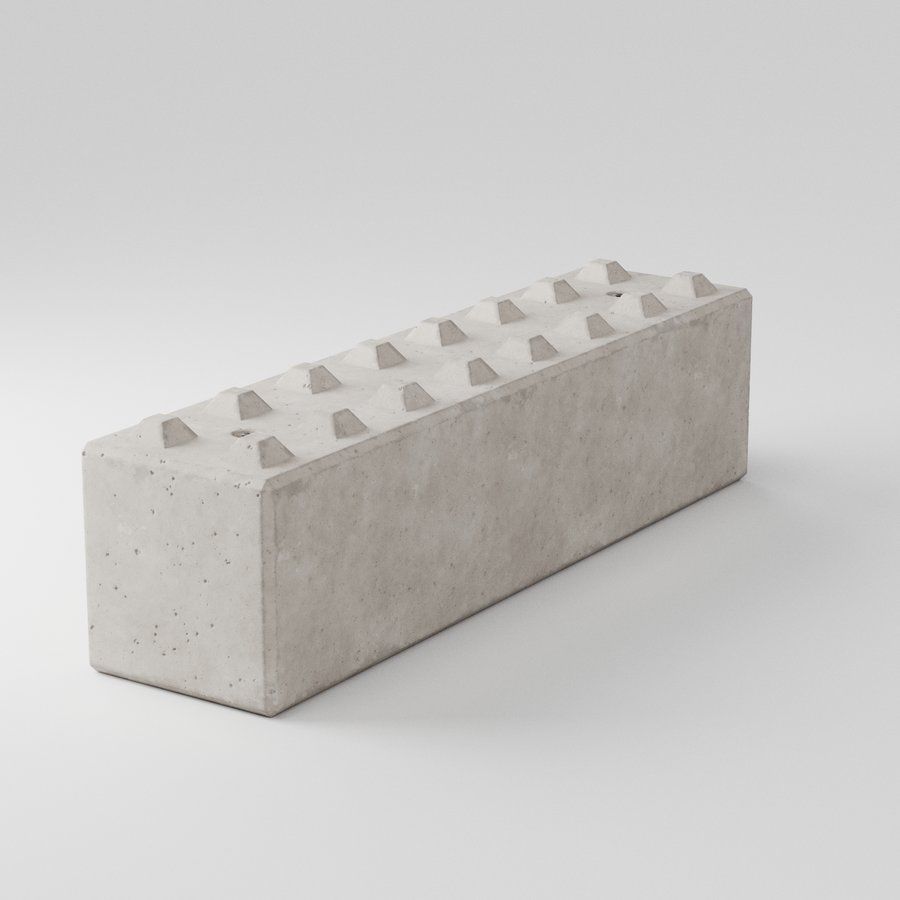 Concrete Lego Block 180x60x60