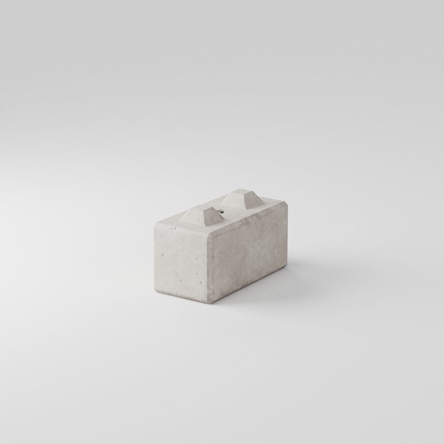 Concrete Lego Block 80x40x40
