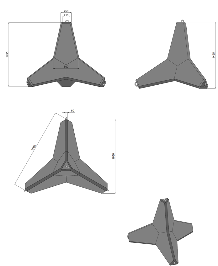 "Starblok" Concrete Barrier