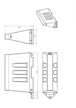 Traffic separator 800 mm white