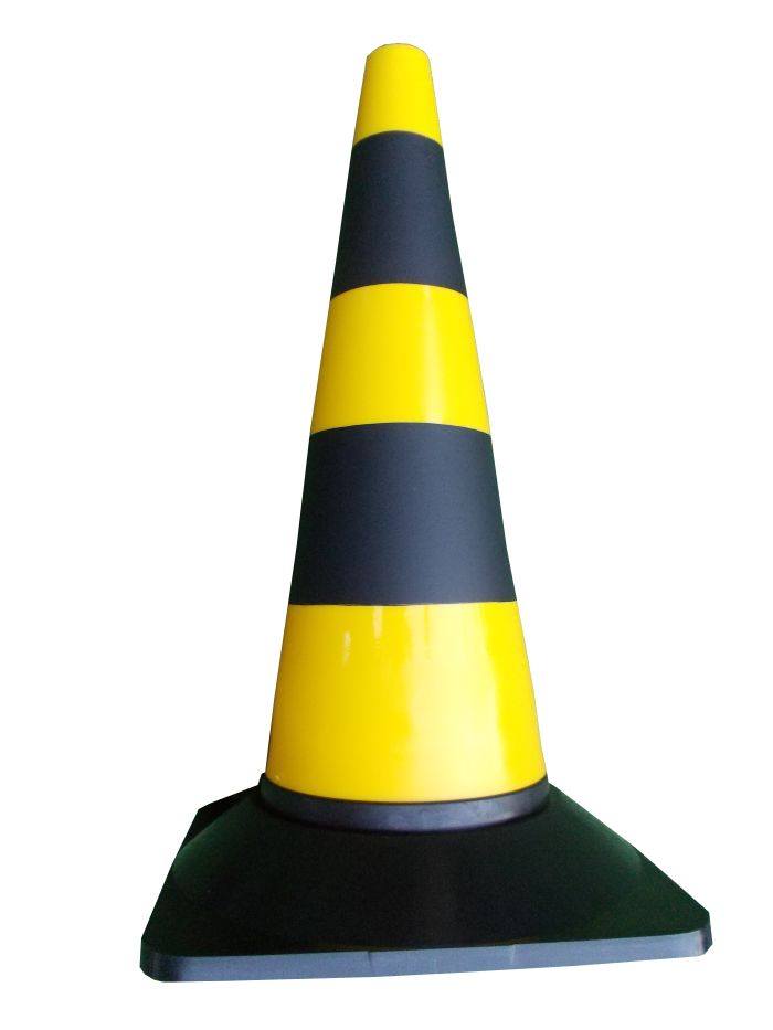 Traffic cone 500 mm PE yellow / black
