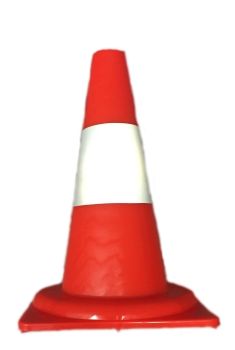 Traffic cone 340 mm PVC - Reflective