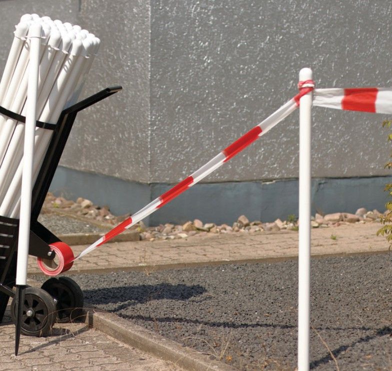 Barrier tape 500 m, white / red
